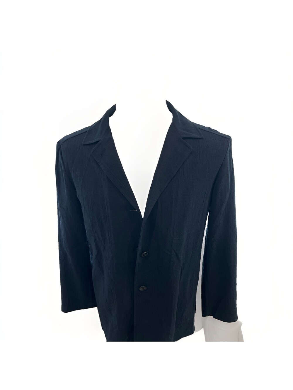 LUCIANO BARBERA WOMENS BLAZER BLACK 100% WOOL IT42 US6 APPROX MEDIUM ITALY